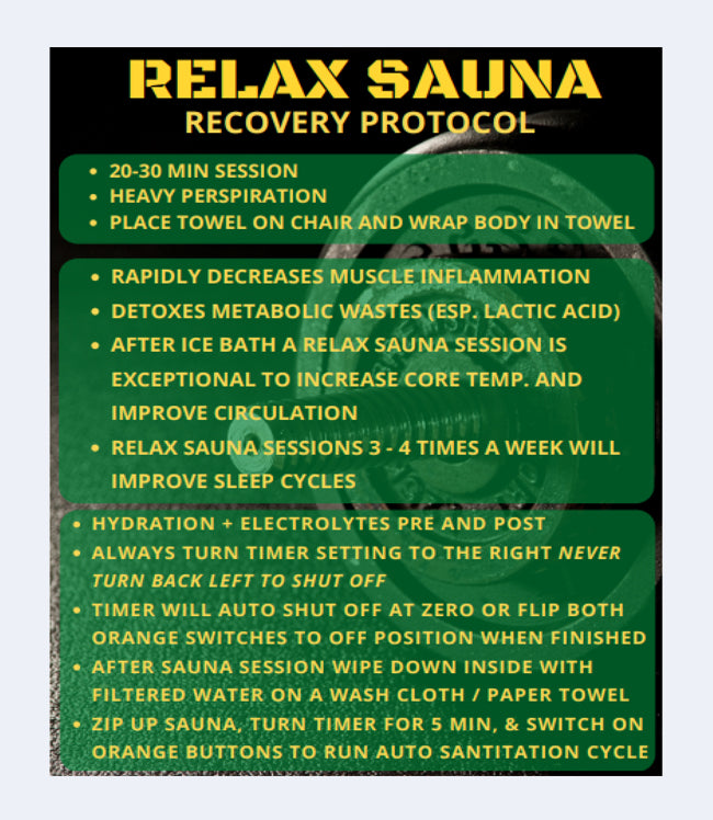 Relax Sauna Elite Sports Advocates 3